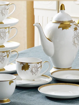 Fine bone china Luxuious brand KUNWARE dinner set